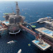 Саудитска Арабия изгражда екстремен парк върху стара нефтена платформа (Видео) нефтена платформа