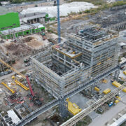 Индустриално изпълнение на модулна система скеле PERI UP Flex и PERI UP Easy в завод Свилоза PERI