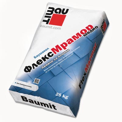 За дамите – универсалният боец в лепенето на плочки! Баумакол ФлексМрамор