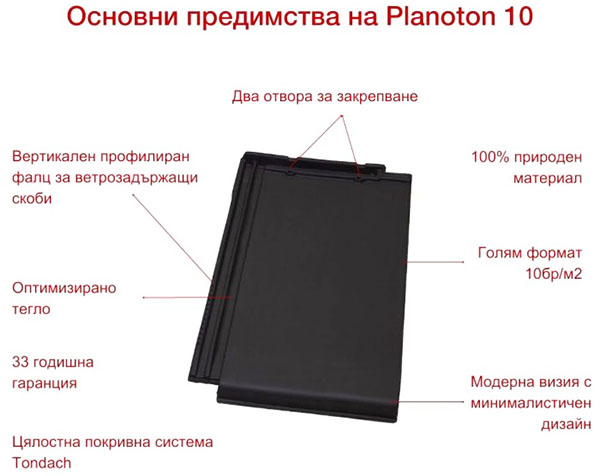 Винербергер - керемида Tondach Planoton 10 Винербергер - керемида Tondach Planoton 10